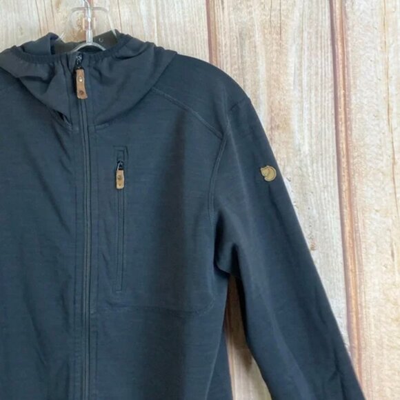 EUC Fjallraven Keb Fleece Hoodie M Navy Blue - Picture 3 of 12